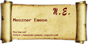 Meszner Emese névjegykártya